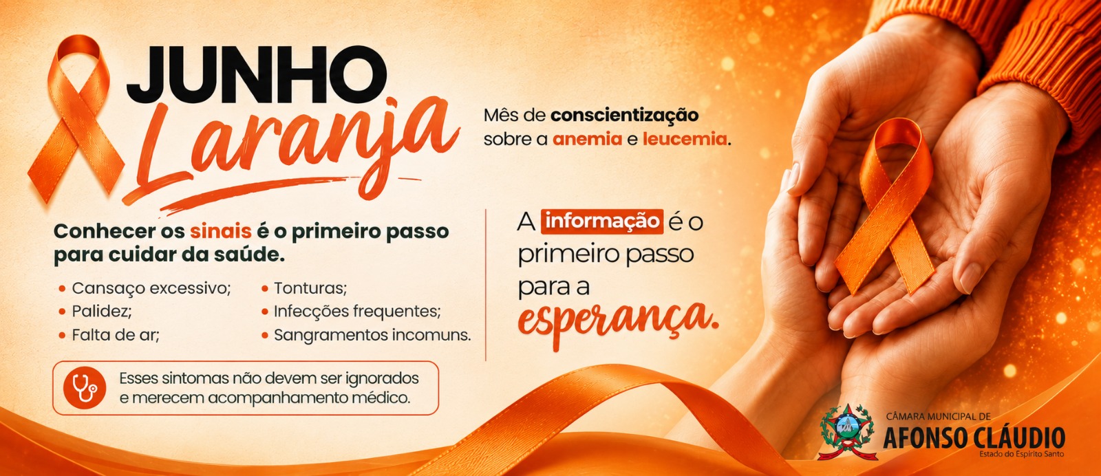 Junho Laranja - Mês de Conscientização Sobre a Anemia e Leucemia