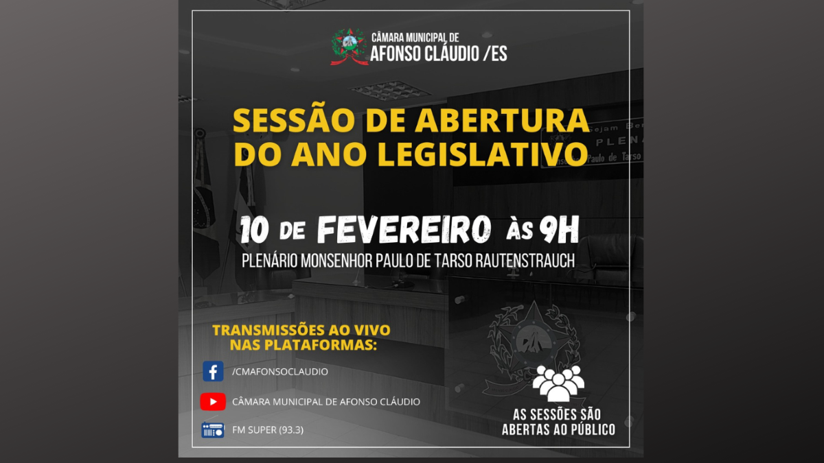 Sessão Ordinária de Abertura das Atividades Legislativas de 2023